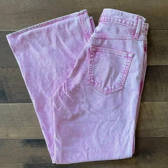 Amo Jeans Frida Wide Leg High Waisted Peony Pink Jeans 26 - Picture 1 of 12